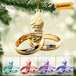 Customized Couple God Knew My Heart Needed You Christmas Gift Xmas Wedding Rings Acrylic Ornament