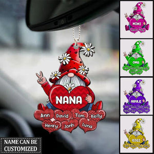 Colorful Grandma- Mom Doll Loves Sweet Heart Kids, Mother's Day Personalized Acrylic Ornament