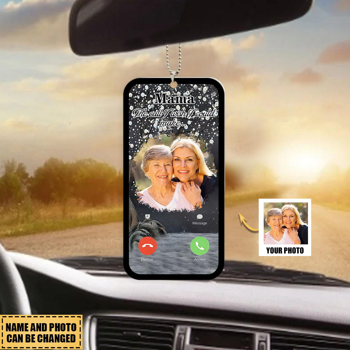 Personalized Memorial The Call I Wish I Could Make Ornament