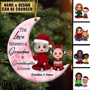 Grandma And Grand Daughter On The Moon Ornament
