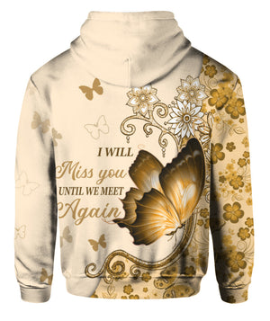 I Will Miss You Until We Meet Again - Personalized Hoodie All Over Print