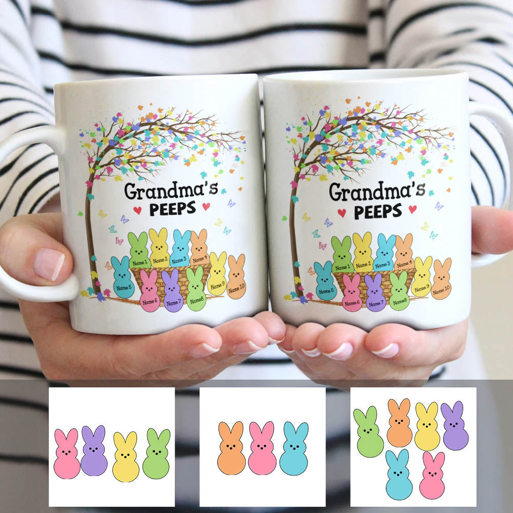 Personalized Grandma Mom Mother's Day Bunny Easter Mug