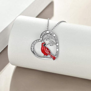 Cardinal Heart Memorial Necklace