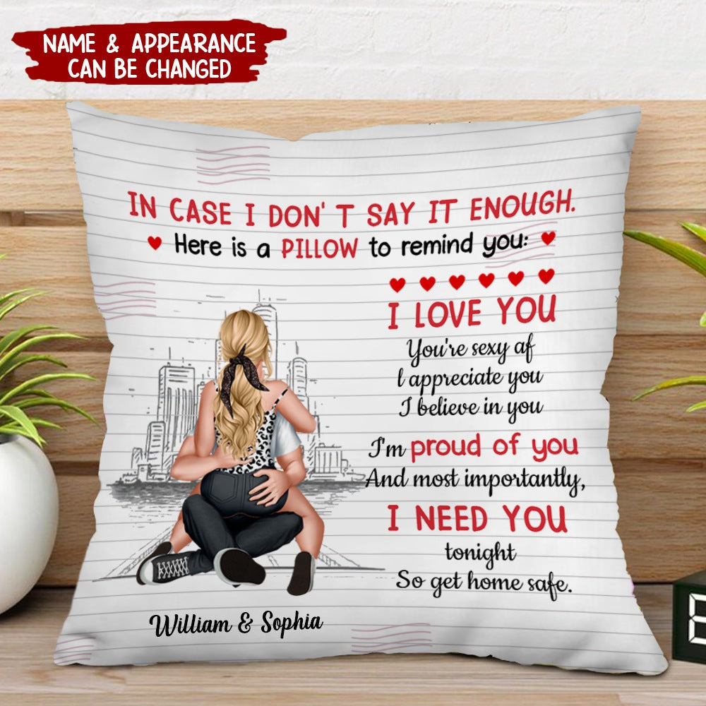 I Need You Tonight So Get Home Safe - Hugging Together Couple - Personalized Pillow