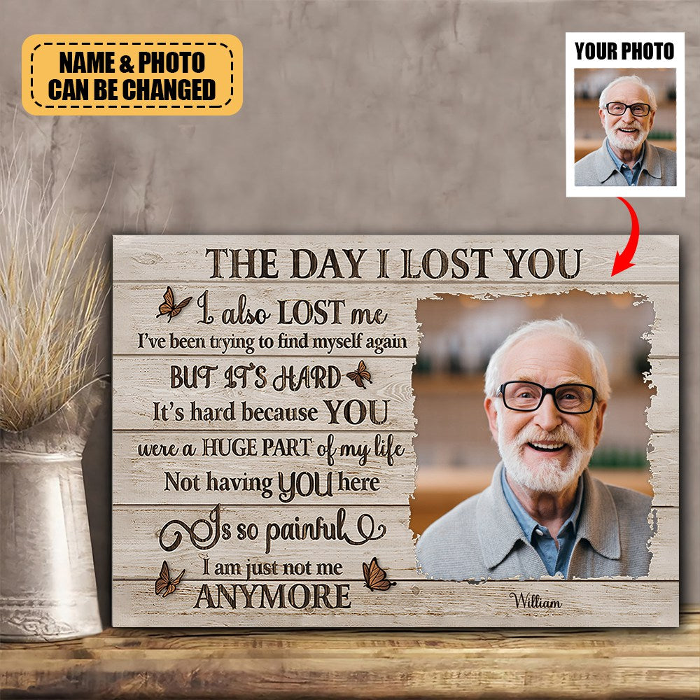 The Day I Lost You - Upload Image, Personalized Horizontal Poster