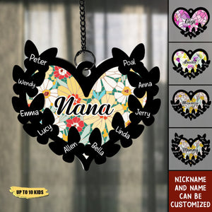 Butterfly Grandma - Personalized Window Hanging Suncatcher Ornament