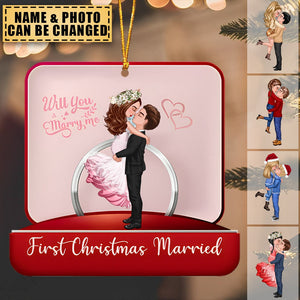 Couple, Will You Marry Me, Personalized Ornament, Christmas Gifts For Couple