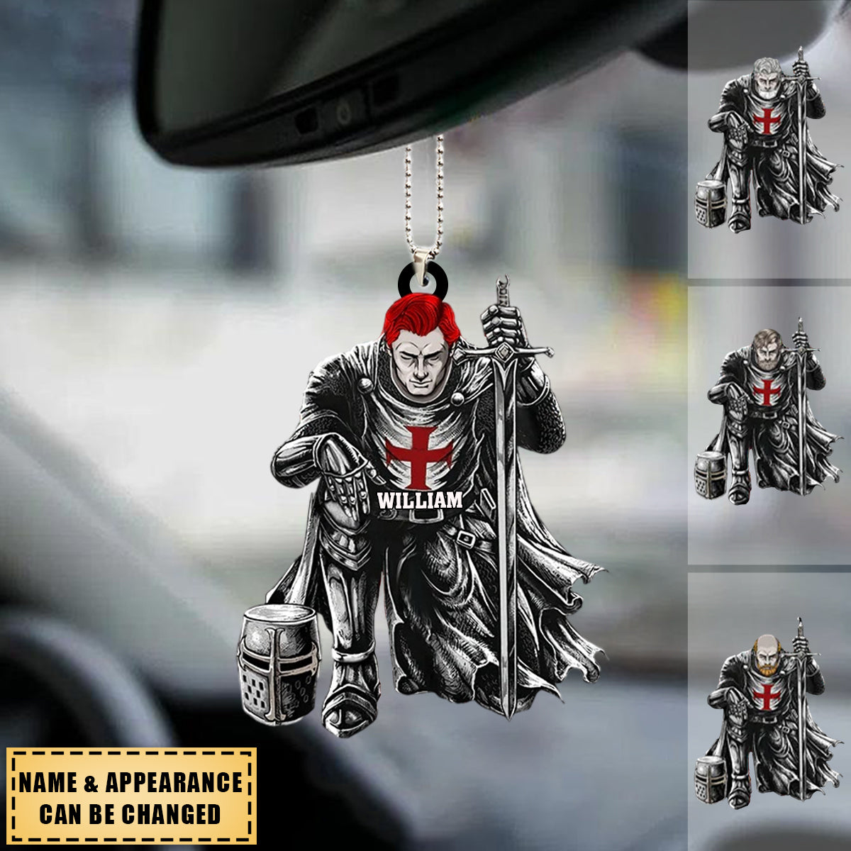 A Child Of God, A Man Of Faith, A Warrior Of Christ Knight Templars Personalized Ornament