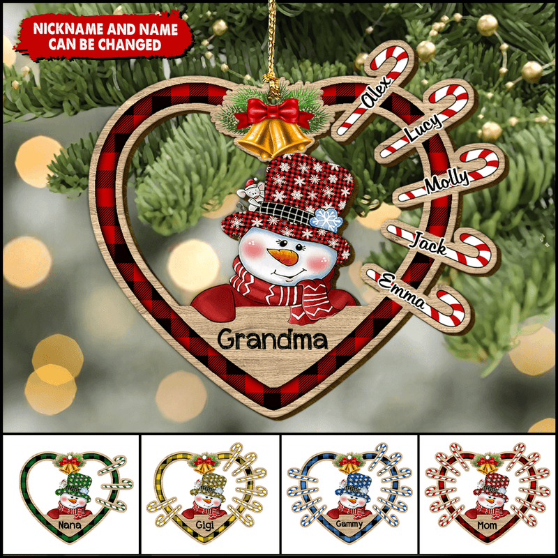 Personalized Grandma Christmas Shaped Ornament