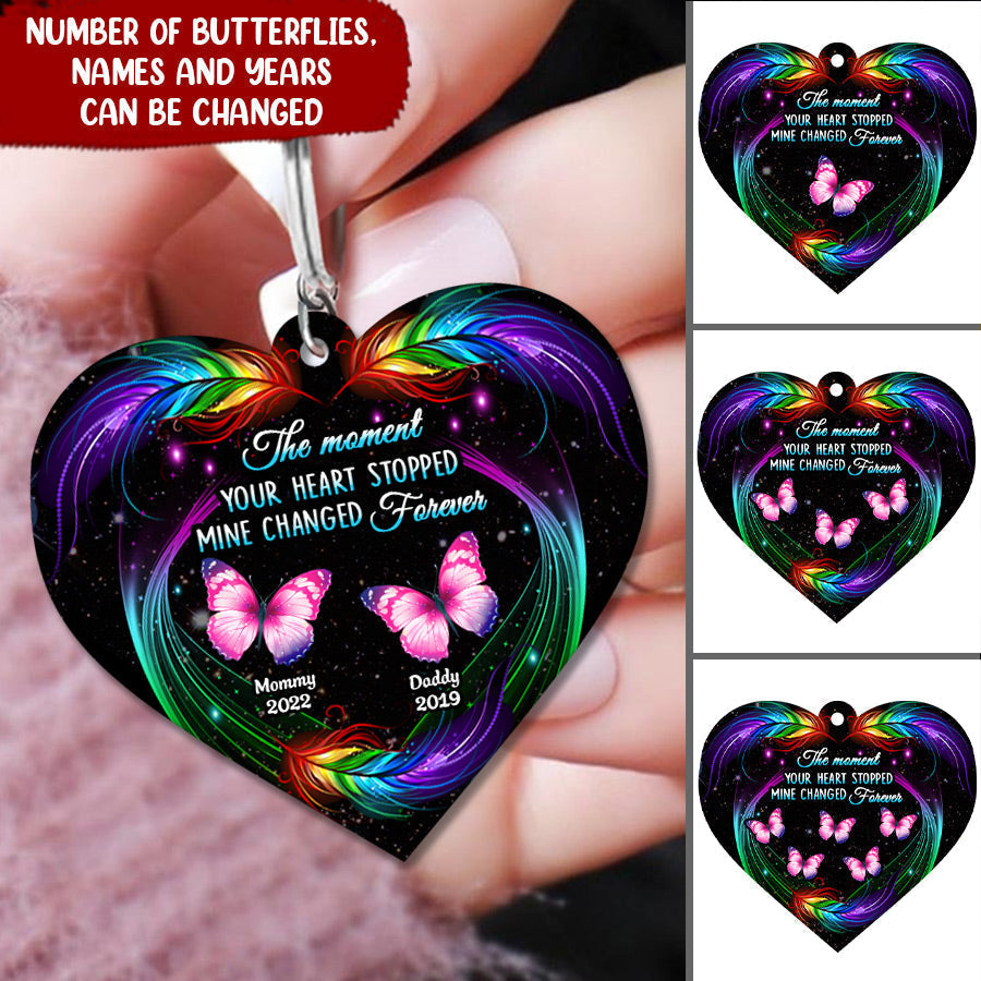 The Moment Your Heart Stopped Butterfly Acrylic Keychain