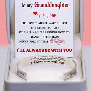 For Granddaughter - I'll Always Be There For You Wave Cuff Bracelet