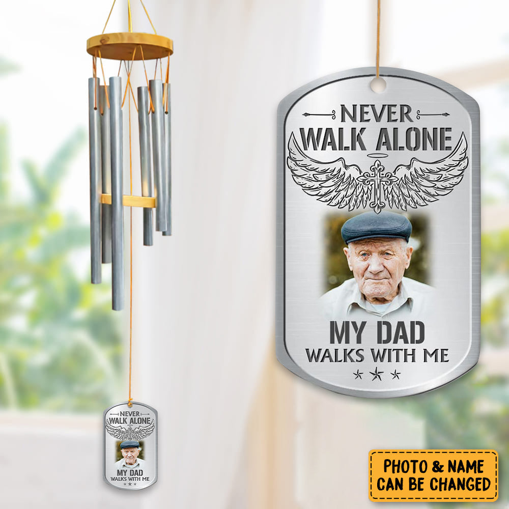 Gift For Loss Dad Loss Mom Memorial Upload Photo Wind Chimes