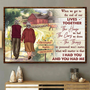 I Had You And You Had Me Personalized Poster, Anniversary Couple, Gifts For Husband, Gifts For Wife