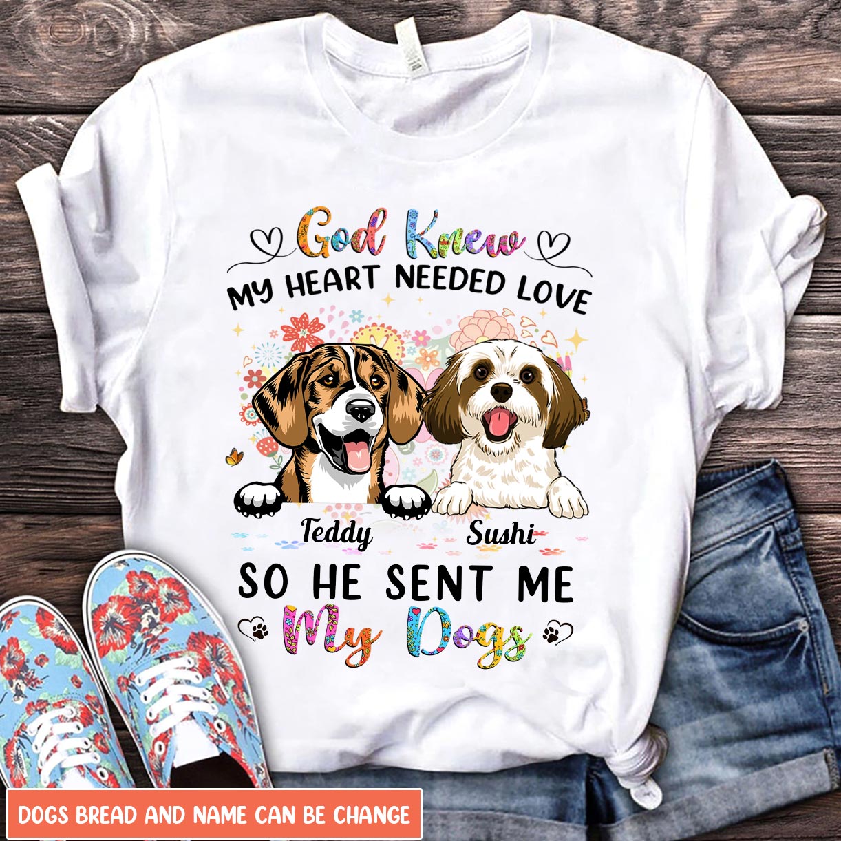 God Knew My Heart Needed Love Dog Personalized Gift for Dog Lovers, Dog Dad, Dog Mom