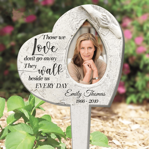 Personalized Those Who We Love Heart Plaque Stake