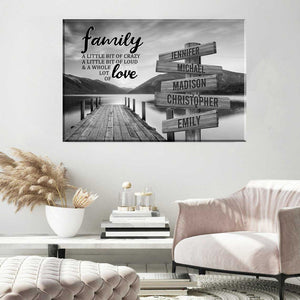 River Pier a Little Whole Lot of love - Multi Names Premium Personalized Poster