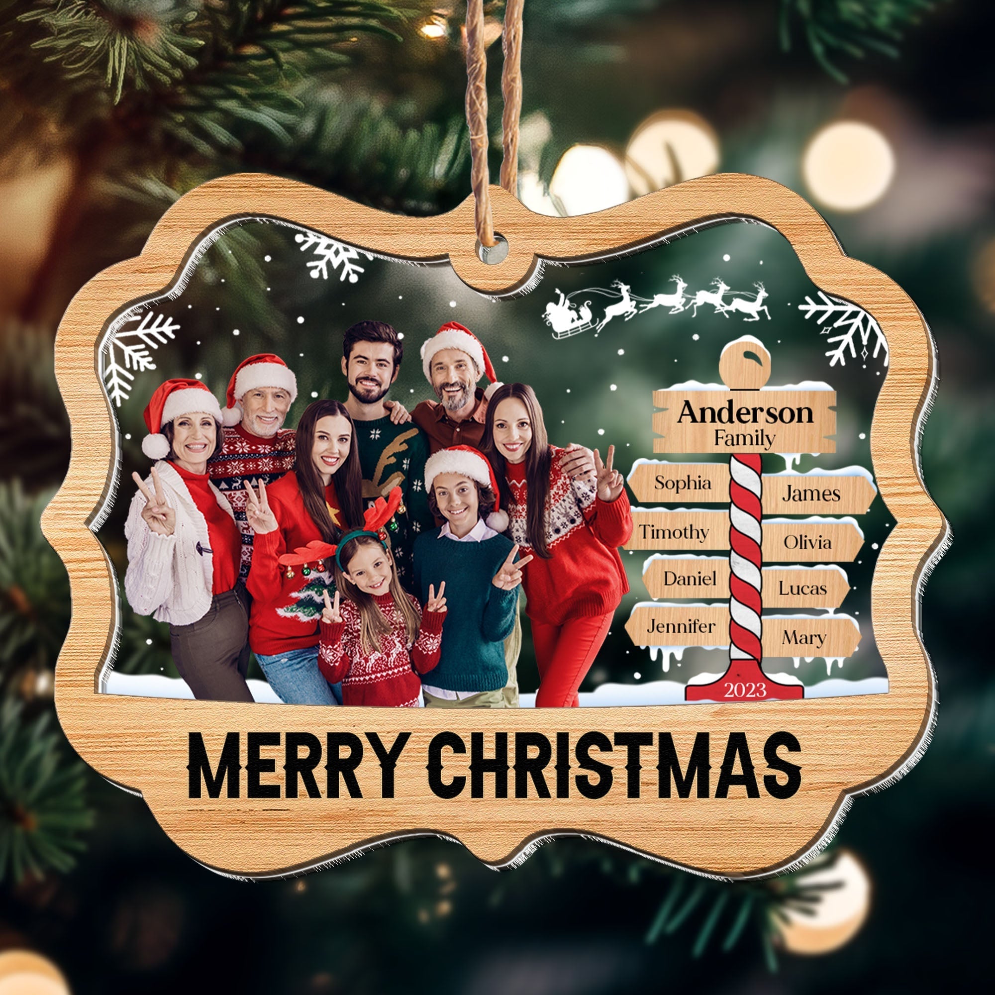 The Family Ornament - Personalized Photo Acrylic Ornament