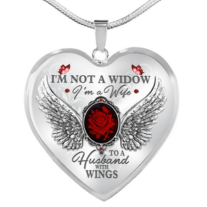 Im Not A Widow Heart Necklace