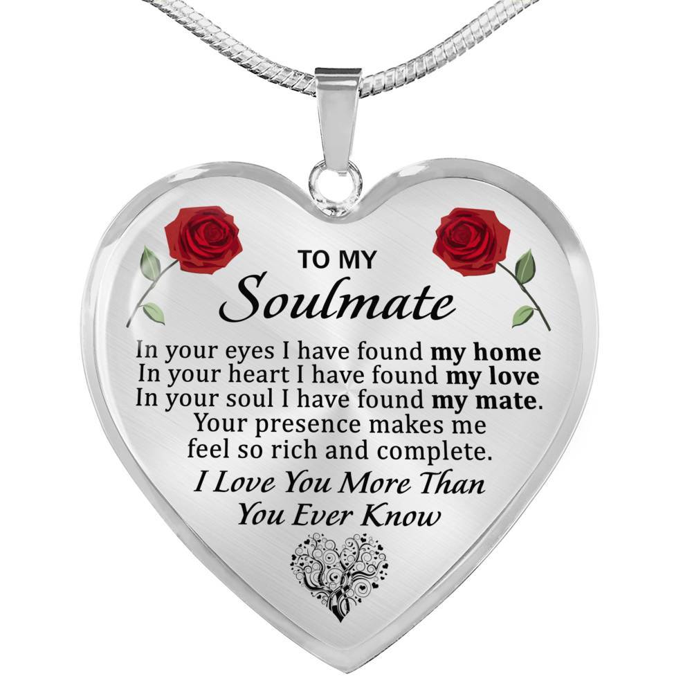 Gift For Your Soulmate Heart Necklace