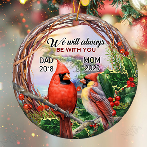 We Will Always Be With You - Personalized Ceramic Ornament