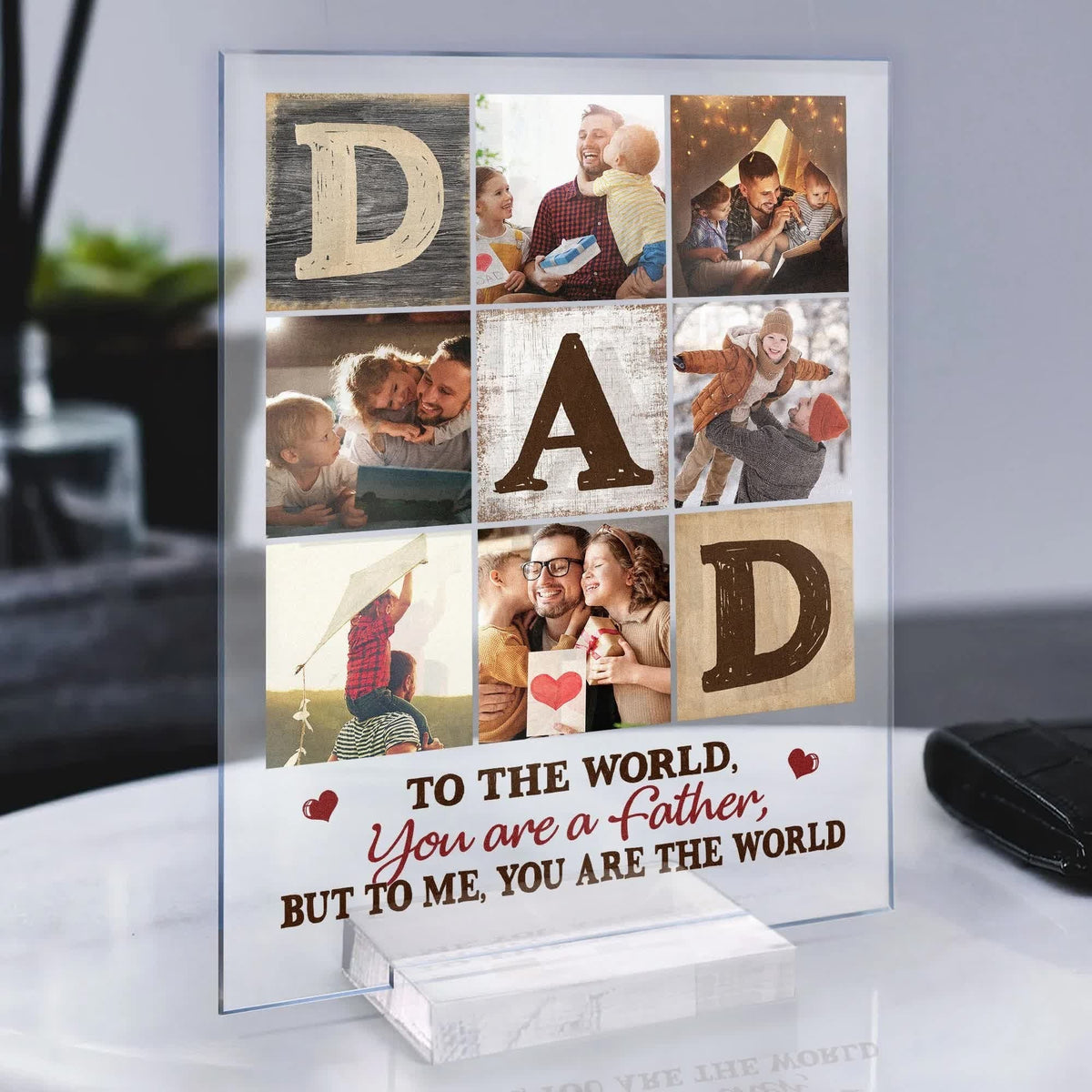 Best Dad Ever - New Dad Gift - Rustic Frame - Daddy Family Picture Frame - New Family Photo Frame - New Dad - Dad Gift