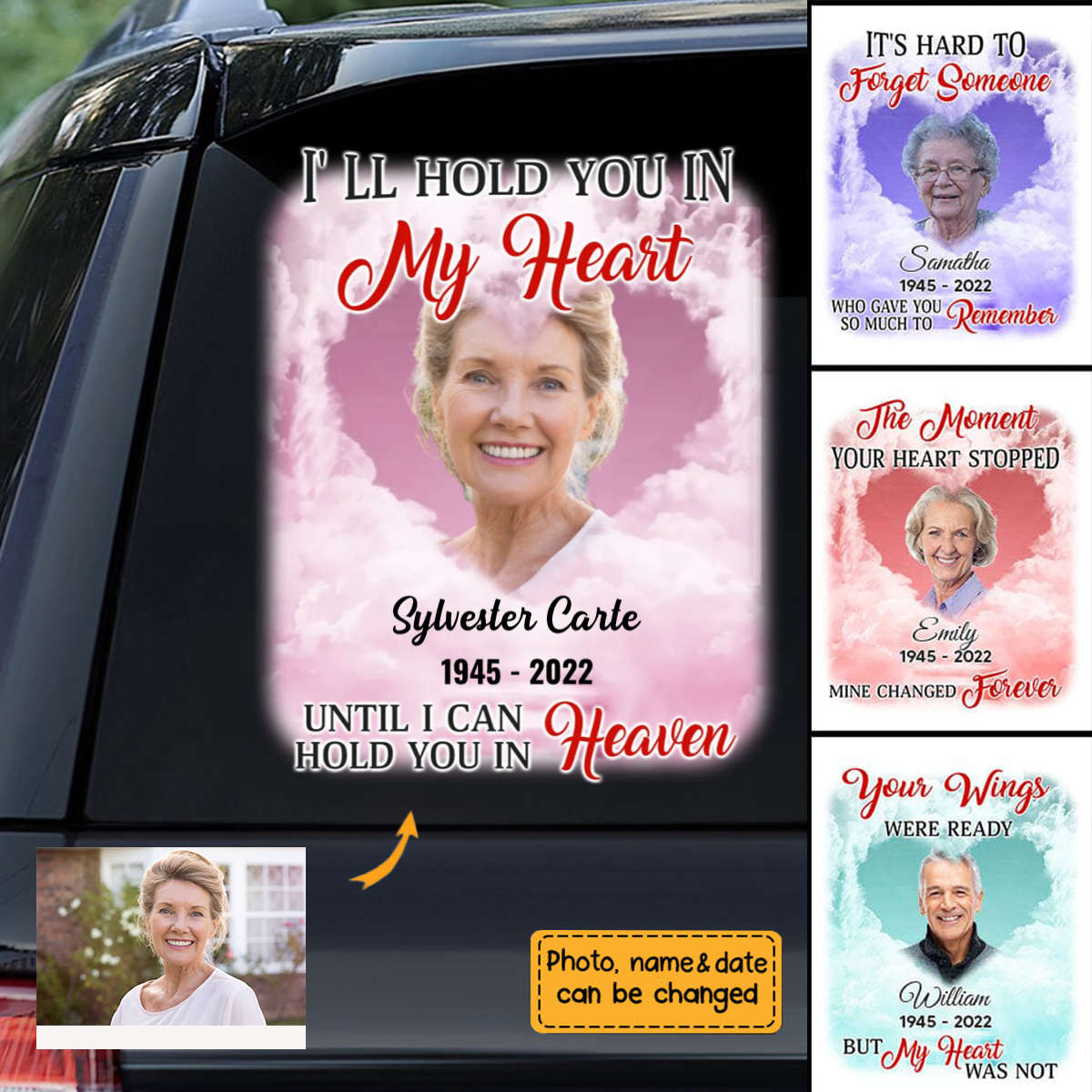 Memorial Upload Photo Personalized Decal