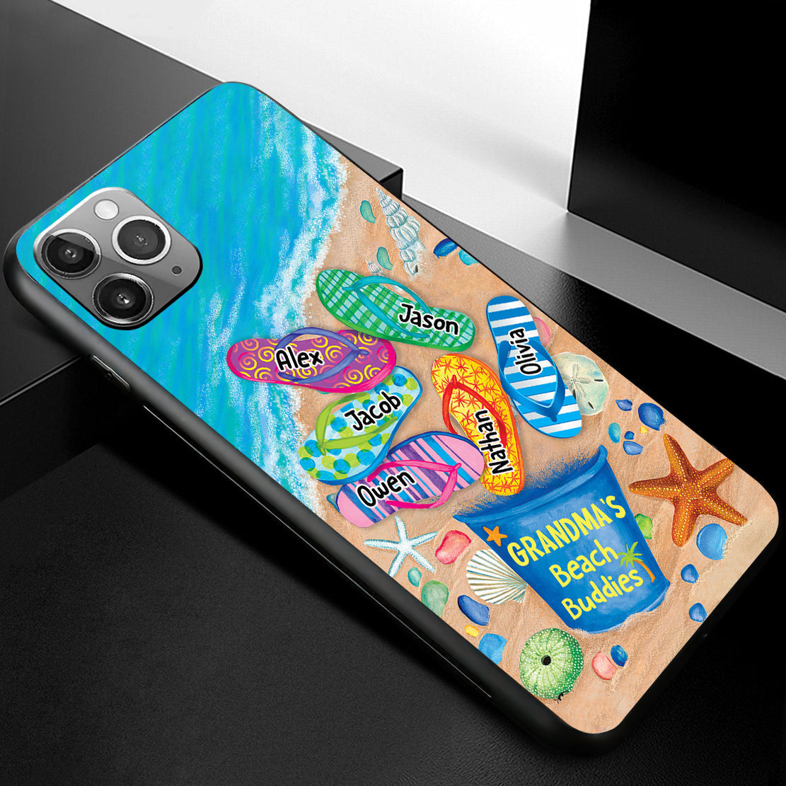 Nana's Beach Buddies Summer Flip Flop Personalized Phone case Perfect Gift for Grandmas Moms